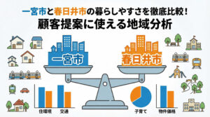 一宮市と春日井市の暮らしやすさを徹底比較!顧客提案に使える地域分析